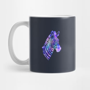 Purple portrait of zebra Mug